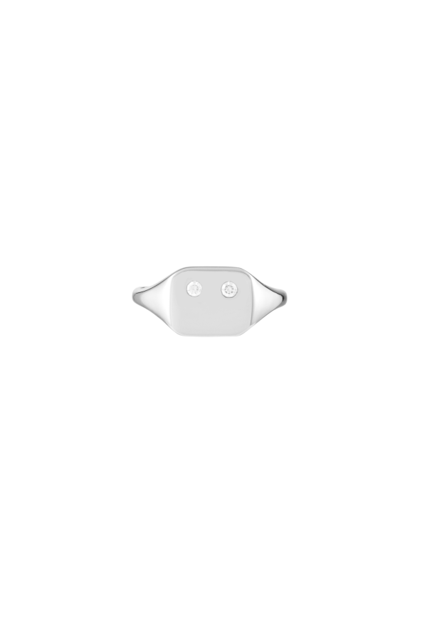 Emi Signet Ring, Diamond