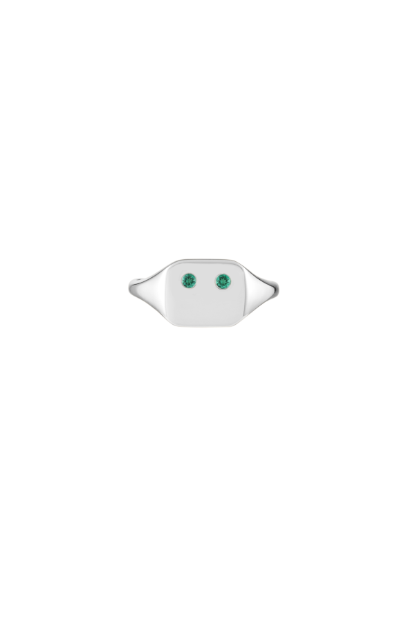 Emi Signet Ring, Emerald