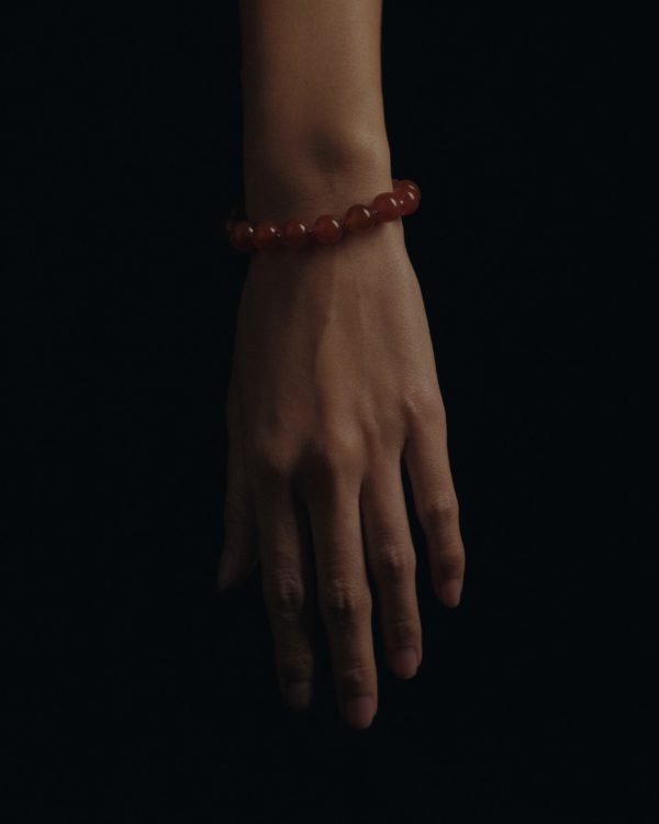 Duo Meen Bracelet, Red and Orange Agate