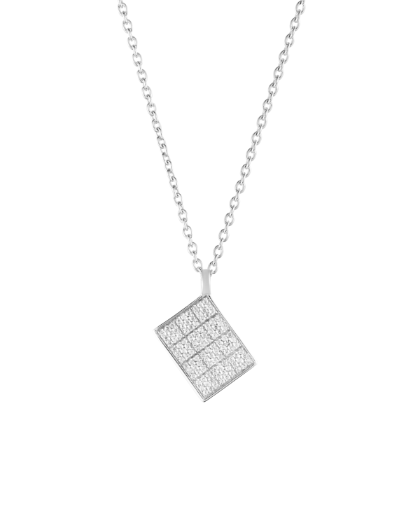 Ray ID Pendant Necklace, White Topaz