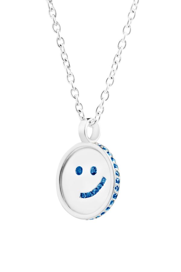 Pavé Gem Yim Pendant Necklace, Blue Sapphire