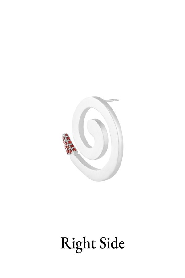 Pavé Repeller ii Earrings, Red Garnet