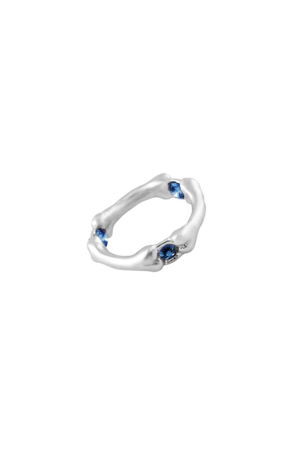 Tri Remnants iii Ring, Blue Sapphire