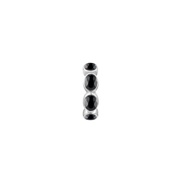 Ying Hoop Earrings, Black Sapphire