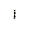 PATTARAPHAN_Ying Hoop Earring_Black Sapphire_Front_Gold