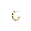 PATTARAPHAN_Ying Hoop Earring_Black Sapphire_Perspective_Gold