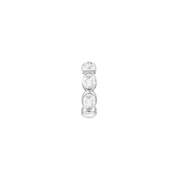 Ying Hoop Earrings, White topaz