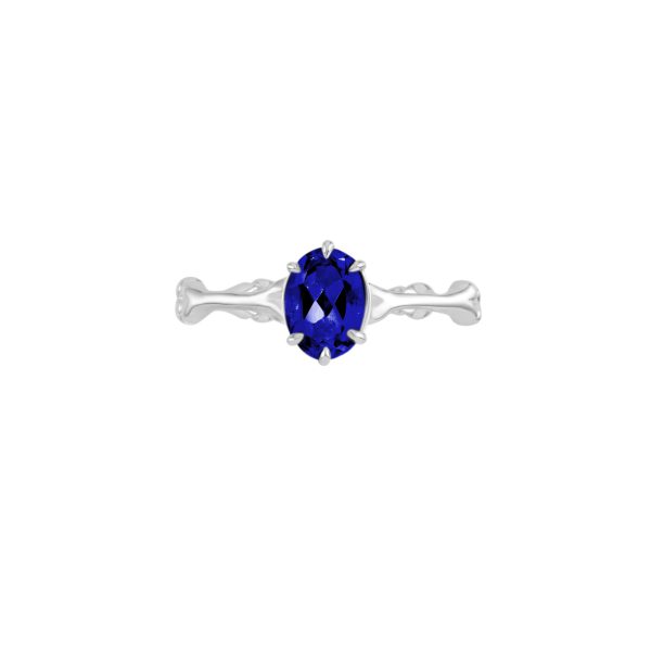 Remnants Solitaire Ring, Blue Sapphire