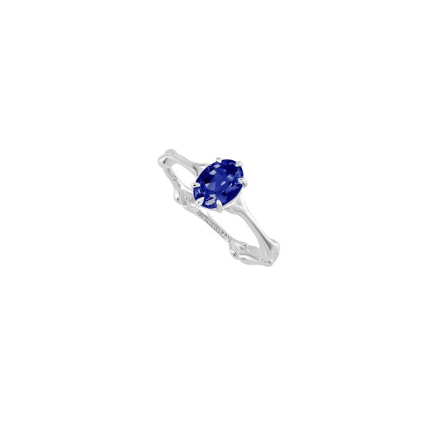 Remnants Solitaire Ring, Blue Sapphire